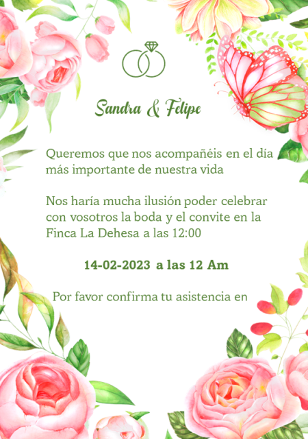 Regalo diseño de invitaciones